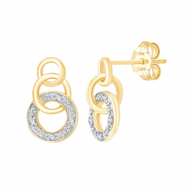 Boucles d'oreilles diamant en or 9 carats