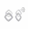 Boucles d'oreilles diamant en or 9 carats