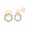 Boucles d'oreilles diamant en or 9 carats