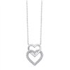 Collier toi et moi diamant en or 9 carats