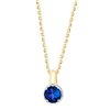 Collier saphir et diamant en or 9 carats