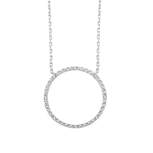Collier toi et moi diamant en or 9 carats