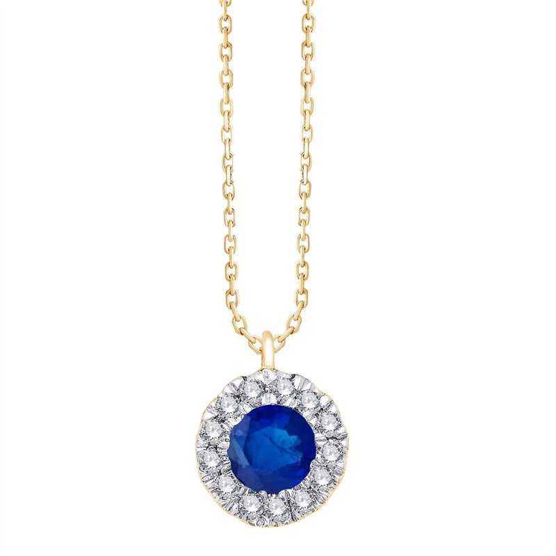 Collier saphir et diamant en or 9 carats