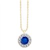 Collier saphir et diamant en or 9 carats