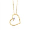 Collier toi et moi diamant en or 9 carats