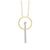 Collier serti clos diamant en or 9 carats