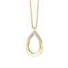 Collier serti clos diamant en or 9 carats