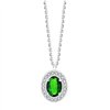 Collier émeraude et diamant en or 9 carats