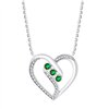 Collier émeraude et diamant en or 9 carats