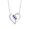 Collier saphir et diamant en or 9 carats