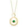 Collier émeraude et diamant en or 9 carats