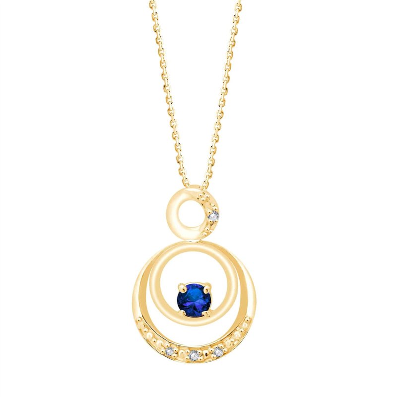 Collier saphir et diamant en or 9 carats