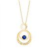 Collier saphir et diamant en or 9 carats