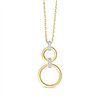 Collier toi et moi diamant en or 9 carats
