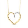 Collier toi et moi diamant en or 9 carats