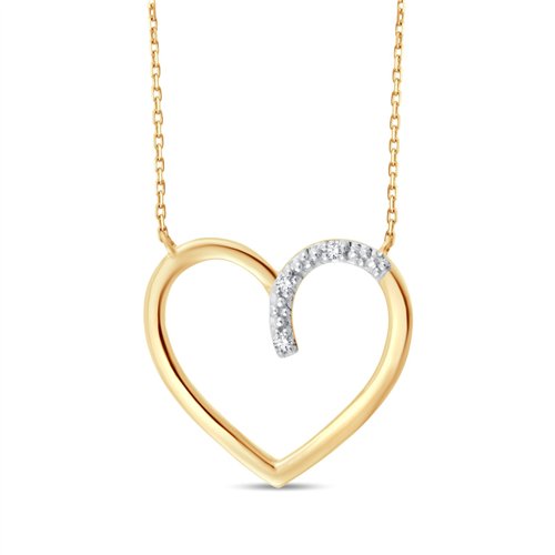 Collier toi et moi diamant en or 9 carats