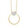 Collier toi et moi diamant en or 9 carats