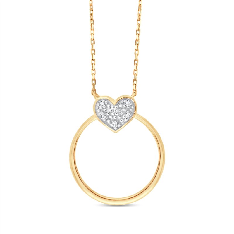 Collier toi et moi diamant en or 9 carats