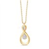 Collier toi et moi diamant en or 9 carats