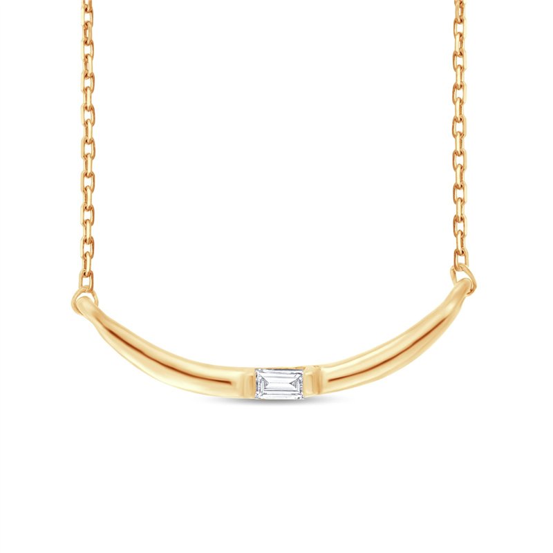 Collier serti clos diamant en or 9 carats
