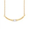 Collier serti clos diamant en or 9 carats