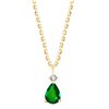 Collier émeraude et diamant en or 9 carats