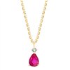Collier rubis et diamant en or 9 carats