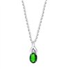 Collier émeraude et diamant en or 9 carats
