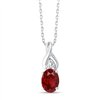 Collier rubis et diamant en or 9 carats