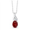 Collier rubis et diamant en or 9 carats
