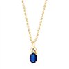 Collier saphir et diamant en or 9 carats