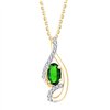 Collier émeraude et diamant en or 9 carats