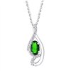 Collier émeraude et diamant en or 9 carats