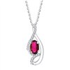 Collier rubis et diamant en or 9 carats
