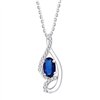 Collier toi et moi saphir et diamant en or 9 carats