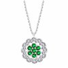 Collier émeraude et diamant en or 9 carats