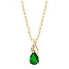 Collier émeraude et diamant en or 9 carats