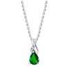 Collier émeraude et diamant en or 9 carats