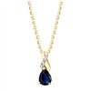 Collier saphir et diamant en or 9 carats
