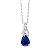 Collier saphir et diamant en or 9 carats