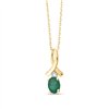 Collier toi et moi émeraude et diamant en or 9 carats