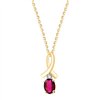 Collier rubis et diamant en or 9 carats