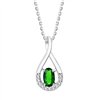 Collier émeraude et diamant en or 9 carats