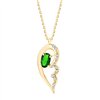 Collier émeraude et diamant en or 9 carats