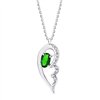 Collier émeraude et diamant en or 9 carats