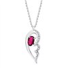 Collier rubis et diamant en or 9 carats