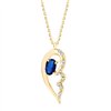 Collier saphir et diamant en or 9 carats