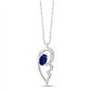 Collier saphir et diamant en or 9 carats