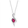 Collier rubis et diamant en or 9 carats