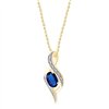 Collier saphir et diamant en or 9 carats